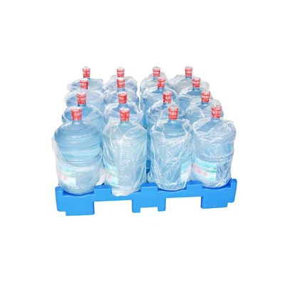 Pallet tal-plastik durabbli għal fliexken tal-ilma ta '5 gallun
