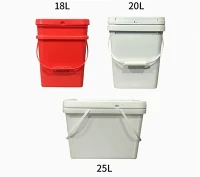 Stampar kbir tal-plastik imxarrab pails rettangolari